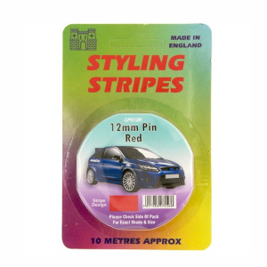 Auto Styling Stripes 12mm Solid Pin Stripe Red